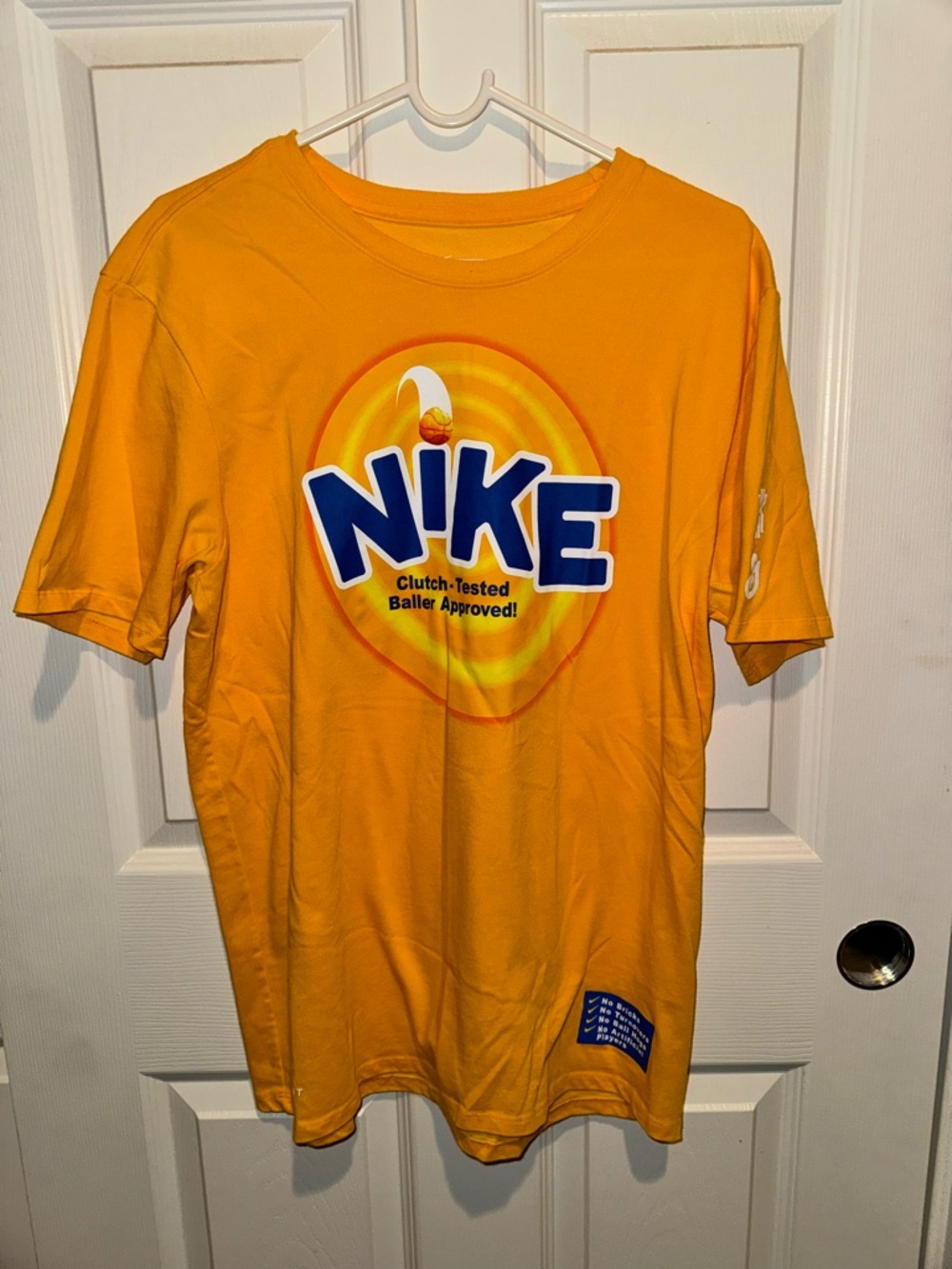 Nike Yellow Graphic Logo Tee Kyrie Irving size Medium